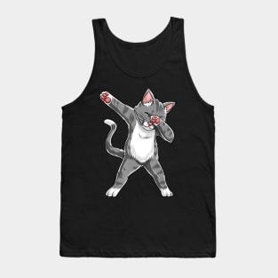 Dabbing Cat Funny Cats meme Kitty Kitten Dab Cat Lover Gifts Tank Top